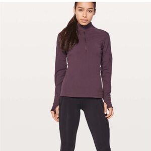 Lululemon Black Cherry Toasty Tech 1/2 Zip Pullover Long Sleeve